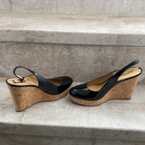 Nine West Patent Round Toe Platform Wedges Cheyanne - Picture 8 of 8